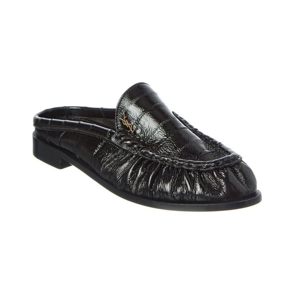 Saint Laurent Leather Loafer, Black